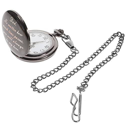 Hemobllo Valentinstag Taschenuhr Mit Kreativer Gravur Mechanische Uhr Für Hochzeits Und Jahrestagsgeschenke Stilvolles Und Romantisches Design Tragbar Und Langlebig von Hemobllo