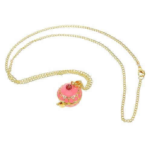 Hemobllo Teetassen Anhänger Halskette für Damen Lange Pulloverkette mit Emailliertem Pinkfarbenem Porzellan Design als für Alltag Party und Besondere Anlässe von Hemobllo