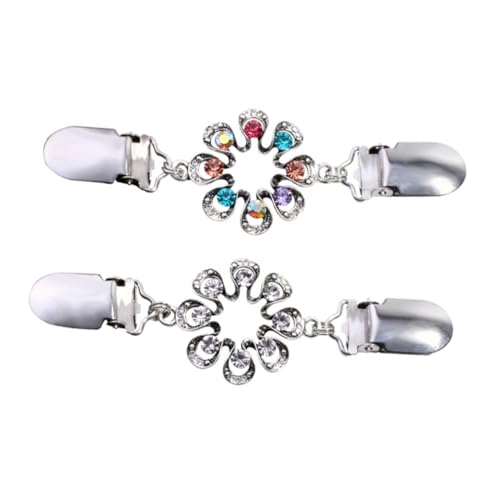 Hemobllo Teiliges Strickjacken Clips aus Langlebiger Legierung Blumenform mit Strass Rostfrei und Vielseitig Einsetzbar für Pullover Umhänge und Cardigans Modisches Accessoire für Damen von Hemobllo