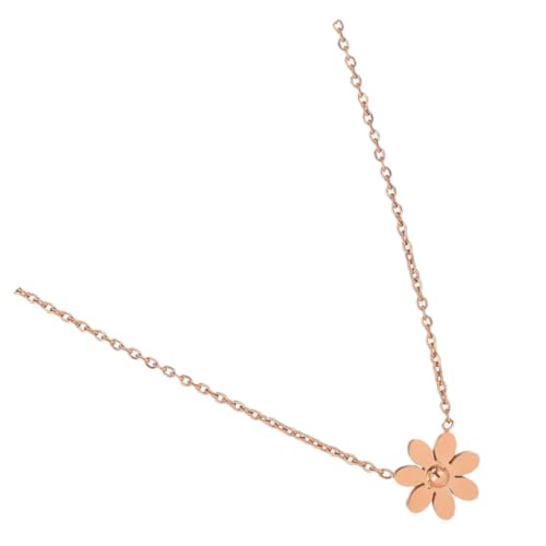 Hemobllo Titanstahl Damen Halskette mit Zartem Anhänger Roségoldfarbene Kette Leichte Schmuckkette für Mädchen für Partys und Festivals von Hemobllo