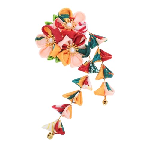 Hemobllo Traditionelle Japanische Haarklammer Mit Blumenquaste Handgefertigte Geisha Haarnadel Für Kimono Hanfu Und Besondere Anlässe Für Frauen von Hemobllo