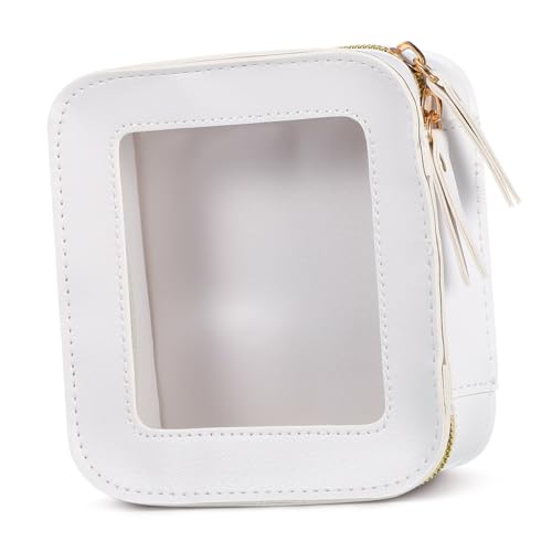 Hemobllo Transparente Kosmetiktasche Mit Reißverschluss Kleine Schminktasche Für Damen Aufbewahrungstasche Aus PVC Und Pu-Material Reise-schminktasche Mit Durchsichtigem Design Für von Hemobllo