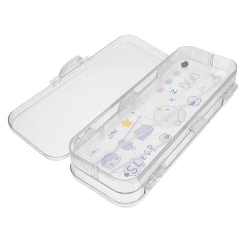 Hemobllo Transparente Stiftebox Großem Fassungsvermögen mit Praktischem Deckel Doppellagiger Kunststoff Organizer für Büro Schule und Teenager Robust Leicht und Vielseitig für Stifte und von Hemobllo