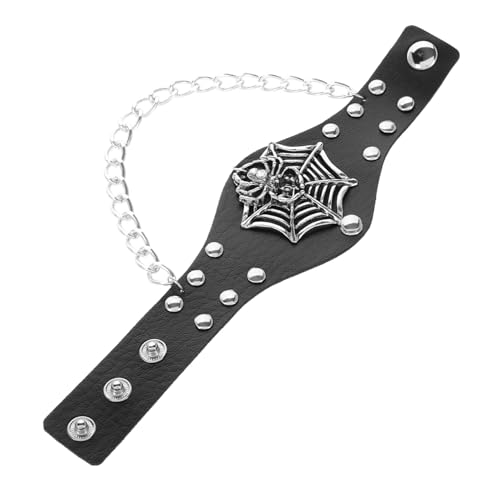 Hemobllo Lederarmband Verstellbares Spinnenarmband Halloween Gothic Armband Rock Style Manschettenarmband Schmuck Für Halloween-partys von Hemobllo
