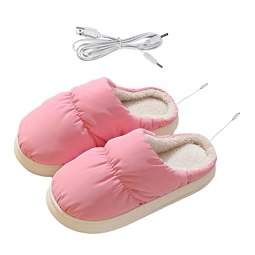 Hemobllo USB Beheizbare Hausschuhe für Damen und Herren Elektrische Fußwärmer mit USB Aufladung Warme Indoor Schuhe aus Weichem Material für Kalte Wintertage und Langes Sitzen Am Computer von Hemobllo