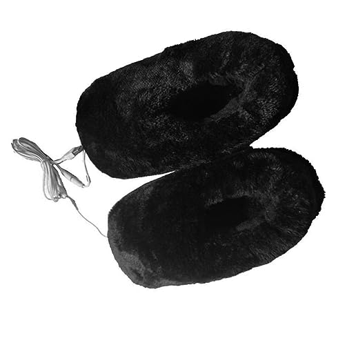Hemobllo USB Beheizbare Hausschuhe mit Weicher Wollfüllung Rutschfeste Elektrische Wärmeschuhe für Damen und Herren Professionell Wärmende Fußschuhe für Kalte Wintertage USB Heizsohlen für von Hemobllo