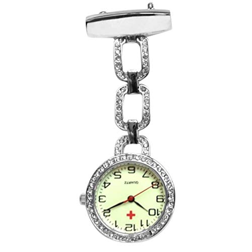 Hemobllo Uhren:Retro Strass Tragbare Taschenuhr Creative Noctilucence Quarzuhr Runde Clip-On Pin Brosche Revers Taschenuhr Hemobllo Uhren:Retro Strass Tragbare Taschenuhr Creative Noctilucence Quarzuhr Runde Clip-On Pin Brosche Revers Taschenuhr von Hemobllo