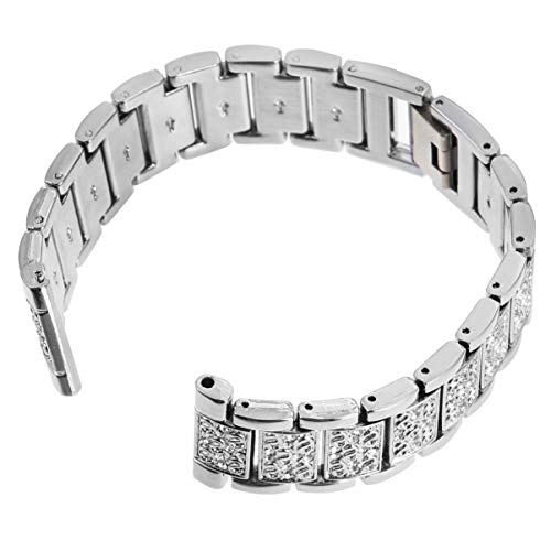 Hemobllo Huami Uhrenarmband Bling Uhrenarmband Einzigartiges Herrenarmband Armband Beobachten Solides Uhrenarmband Uhrenarmbänder Aus Strass Ingenieur Uhr Fräulein Diamant Tauchen Metall von Hemobllo