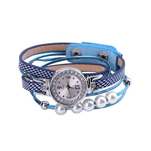 Hemobllo Uhrenarmband Mode Frauen Zu Sehen Retro-Armbanduhr Kreative Frauen Sehen Zu Perlenarmbanduhr Damen Armband Studentenuhr Perlen Armband Armbänder Für Frauen Schmuck Fräulein Quarz von Hemobllo