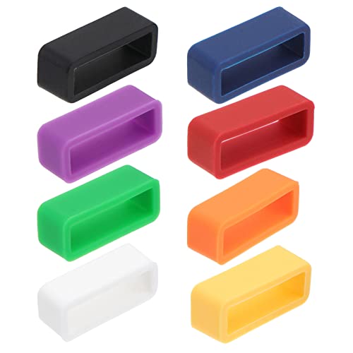 Hemobllo Uhrenarmband Schlaufe - 8 Stück 12mm Silikon Uhrenarmband Halteschlaufe schlaufen Ringe Ersatz Gummi Halter Schlaufen für von Hemobllo