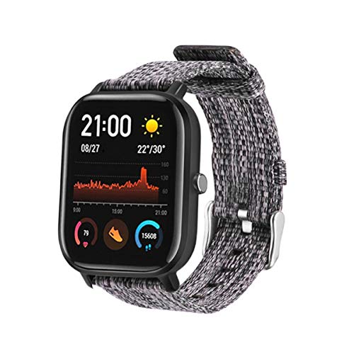 Hemobllo Uhrenarmbänder Für Herrenuhren Canvas-Armband Uhrenarmband aus Weichem Segeltuch Armband aus 20 Mm Nylon mit Schnellverschluss für Erwachsene Ersatzband Uhrenarmbänder von Hemobllo