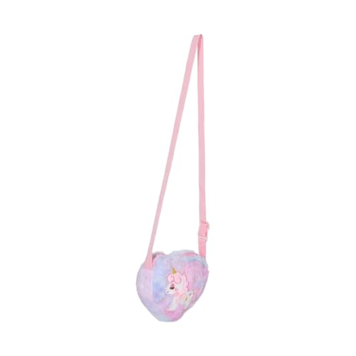 Hemobllo Umhängetasche Mädchen Einhorn Plüsch Tasche Verstellbarer Gurt Cartoon Design für Kleinkinder Alltag und Feste von Hemobllo