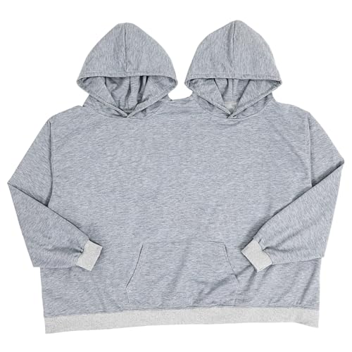 Hemobllo Unisex Partner Kapuzenpullover für Zwei Personen Oversize Conjoined Hoodie aus Langlebigem Polyester Lustiger Doppel Pullover für Vielseitig für Dates Partys und Freizeit Geeignet von Hemobllo