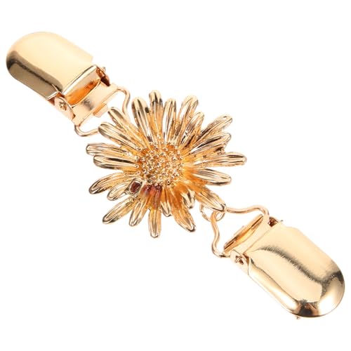 Hemobllo Vintage Blüten Strickjacken Clip Damen Schal Kragenverschluss Brosche Leichter Kompakter Cardigan Clip für Pullover Kleider Schals Vielseitiger Modeschmuck Robustes Material von Hemobllo