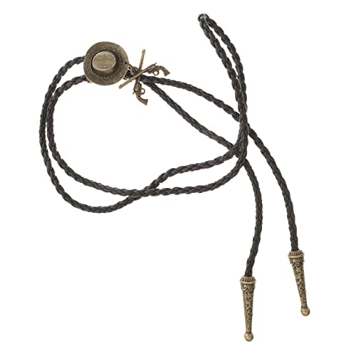 Hemobllo Vintage Bolo Halskette für Herren Einstellbare PU Lederseil mit Retro Dekoration für Besondere Anlässe Modischer mit Feiner Verarbeitung von Hemobllo
