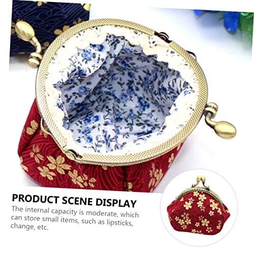 Hemobllo Retro-geldbörse Mit Blumenmuster Wechselgeldbörse Für Mädchen Schicke Münzbörse Aus Hochwertigem Material Multifunktionale Aufbewahrungstasche Für Visitenkarten Kleingeld Und Klein von Hemobllo