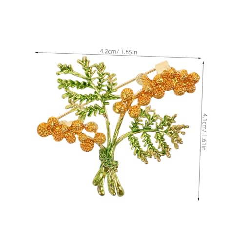 Hemobllo Vintage Grüne Blattbrosche Anstecknadel mit Tannenzweig Design Vielseitige Kleidungsklammer für Cardigans Taschen und Herbst Winter Outfits von Hemobllo