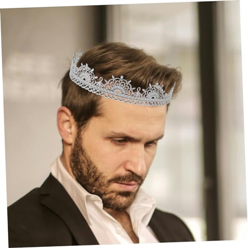 Hemobllo Vintage Herren Königskrone Cosplay Requisite Königliches Headdress für Hochzeit Geburtstag Halloween Theater Party von Hemobllo