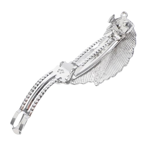 Hemobllo Vintage Metall Haarspange Design Haarklammer für Frauen Rutschfeste Haarklammer für Dünnes und Dickes Haar Geeignet für Hochzeit Geburtstag Party und Alltag Silberfarben von Hemobllo