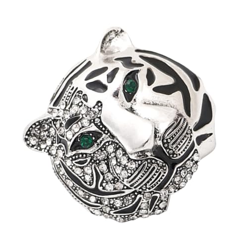 Hemobllo Vintage Tiger Brosche mit Strasssteinen Kreative Anstecknadel für Anzug Party und Alltag Kleidung Dekoration Modisches Accessoire für Herren und Damen von Hemobllo