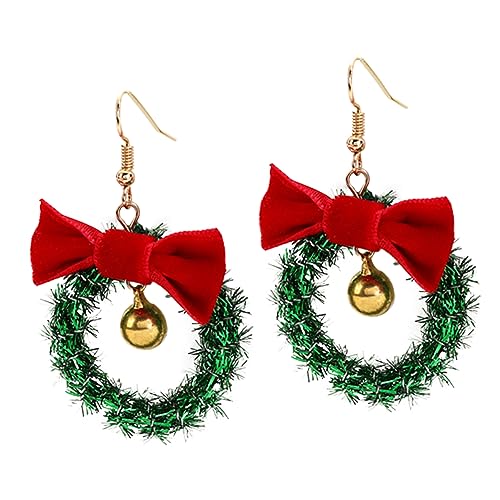 Hemobllo Weihnachtliche Ohrringe mit Glocken und Design Hautfreundlich Langlebiges Material Modischer Ohrschmuck für Damen Festlicher Schmuck zu Weihnachten von Hemobllo