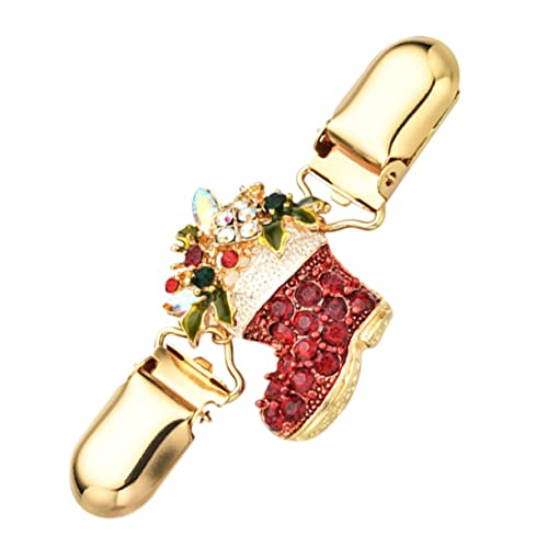 Hemobllo Weihnachtlicher Cardigan Clip Schneestiefel Design Langlebiges Legierungsmaterial Modischer Pullover Schmuck Einfach Anzubringen Festliche Kleidung Accessoire für Familie und von Hemobllo