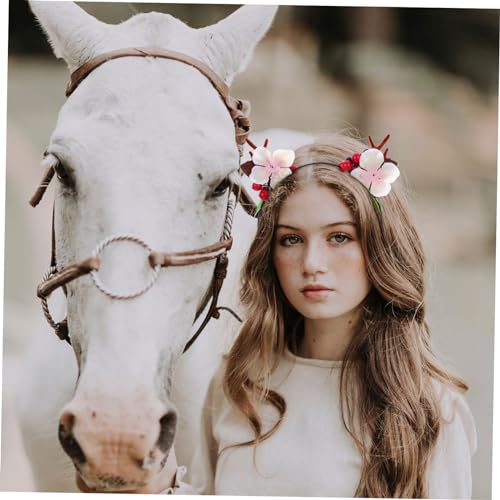 Hemobllo Weihnachtlicher Haarschmuck Teilig Rentier Geweih Haarklammern und Haarreif Damen Weihnachten Haaraccessoires Leicht und Langlebig für Festliche Frisuren von Hemobllo