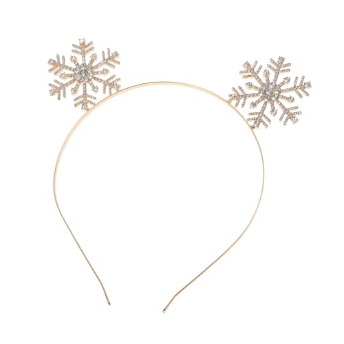 Hemobllo Weihnachtliches Strass Stirnband Damen Haarreif Schneeflocken Design Komfortabel Leicht Party Haaraccessoire Festliche Kopfbedeckung für Frauen Weihnachten Karneval von Hemobllo