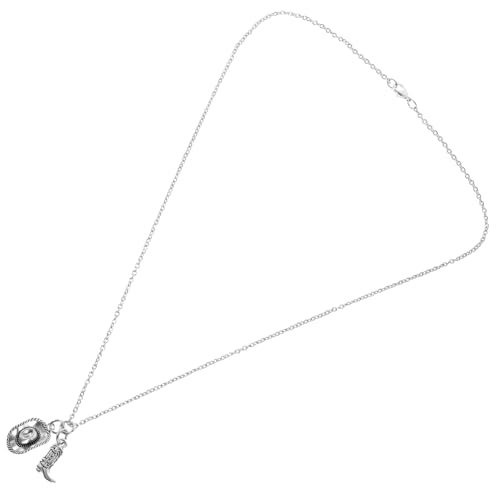 Hemobllo Western Cowboy Hut und Stiefel Anhänger Halskette aus Legierung Einzigartiges Western Style Schmuckstück Vielseitiges Accessoire als Halskette Schlüsselanhänger oder Deko Hemobllo Western Cowboy Hut und Stiefel Anhänger Halskette aus Legierung Einzigartiges Western Style Schmuckstück Vielseitiges Accessoire als Halskette Schlüsselanhänger oder Deko von Hemobllo