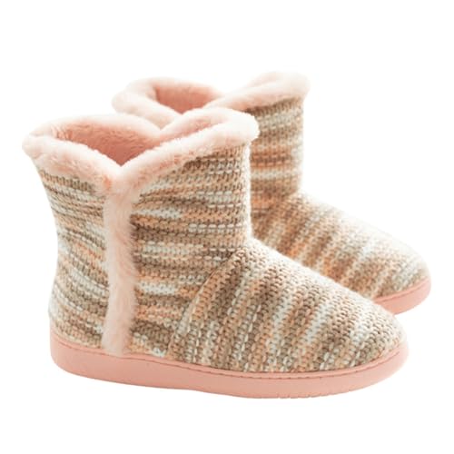 Hemobllo Winterstiefel Damen Rutschfeste Schneeschuhe mit Dicker Sohle Bequeme Hausschuhe Warmes Elastisches Material für Haushalt und Outdoor Hemobllo Winterstiefel Damen Rutschfeste Schneeschuhe mit Dicker Sohle Bequeme Hausschuhe Warmes Elastisches Material für Haushalt und Outdoor von Hemobllo
