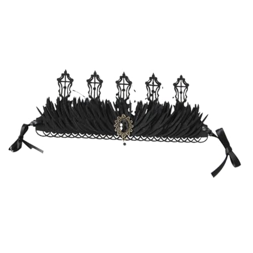 Hemobllo Witch Crown Barock Krone für Gotisches Headpiece für Halloween und Kostümpartys Vintage Design Leicht und Bequem Festliche von Hemobllo