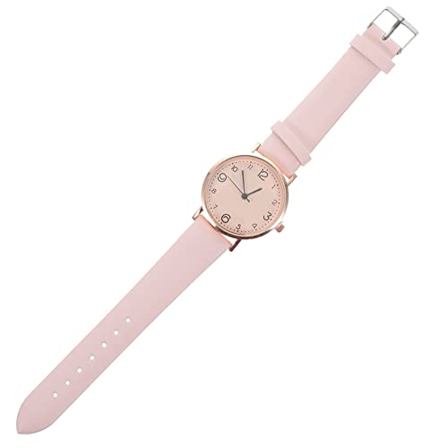 Hemobllo Modeuhr Women Quartz Watch Simple Style Women Armbanduhr mit Pu Lederband für Geschenk Damenuhren von Hemobllo