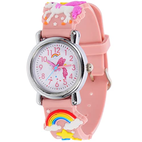 Hemobllo Zeichentrickuhr Für Kinder Uhr Für Mädchen Kinderuhren Für Mädchen Im Alter Von 5-7 Jahren Für Kinder Ansehen Kinder Armbanduhr Geschenke Kieselgel Karikatur Kleinkind Zubehör von Hemobllo