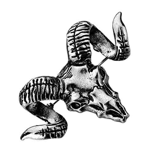 Hemobllo Ziegenbrosche Herren Anstecknadel Silberfarbig Modischer Anzug Lapel Pin Vielseitiges Herrenaccessoire für Anzug Krawatte und Mantel von Hemobllo