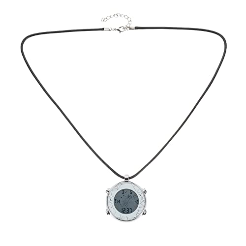 Karabineruhr Digital Fob Taschenuhr Halskette: Wecker Anhänger Weiß Hals Hängende Uhr Digital Timer für Frau Mann Krankenschwester Student mit Batterie Vintage Taschenuhr von Hemobllo