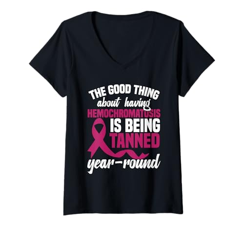 Damen Hämochromatose Krieger gebräunte Hämochromatose Bewusstsein T-Shirt mit V-Ausschnitt Damen Hämochromatose Krieger gebräunte Hämochromatose Bewusstsein T-Shirt mit V-Ausschnitt von Hemochromatosis Outfit For Hemochromatosis Warrior