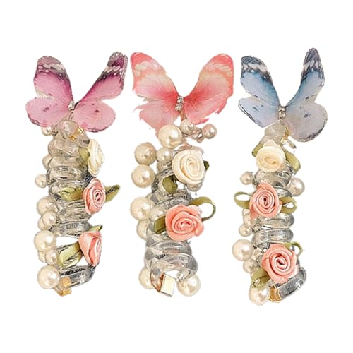 Hemousy Haargummis Für Mädchen | Spiralkordel Haargummis - Pferdeschwanz Halter für Kinder Mädchen Jugendliche Sport Alltag Schule von Hemousy