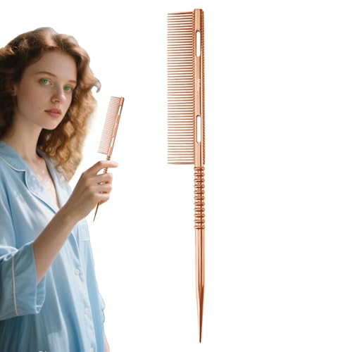 Hemousy Haarstyling Spitzschwanz Kamm,Haarbürste Mit Feinen Scheidezähnen | Ergonomisches Stylingwerkzeug Mit Volumengeber Und Entwirrfunktion Für Frauen von Hemousy