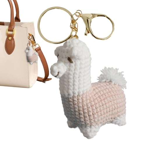 Hemousy Häkeltiere Mit Positiver Ausstrahlung,Niedlicher Tier-Anhänger Für Taschen - Handgewebter Schmuck Für Geburtstag Geldbörse Rucksack Kinder Erwachsene Autoschlüssel von Hemousy