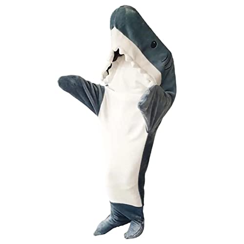 Shark Blanket Hai Decke Hai KostüM Hai Decke Zum Anziehen Hoodie Decke Hai Anzug GemüTliche Shark Decke Hai Kostü Erwachsene Hai Decke Erwachsene Hai Schlafsack für Frauen und Kinder von Hemousy