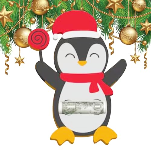 Weihnachts-Geldgeschenk-Ornament - Lustige Weihnachts-Geldkarten aus Holz | Auf der Rückseite können „Segenswünsche“ geschrieben werden, robuster Geldhalter für Partygeschenke emousy von Hemousy