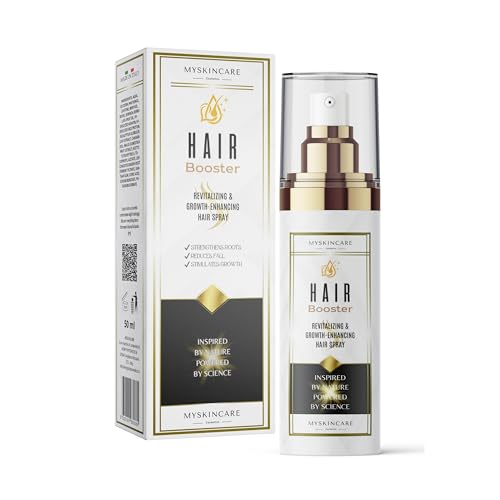 MYSKINCARE - HAIR Booster Spray gegen Haarausfall 50 ml - Tägliche Stärkungspflege mit Biotin Koffein Keratin Panthenol - Hilft Haarausfall bis zu 90% zu reduzieren - Dichteres & Kräftigeres Haar von Hemp Phytomedical