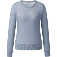 Ajour-Pullover aus Hanf und Bio-Baumwolle, Aquamarin von HempAge