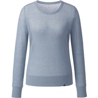 Ajour-Pullover aus Hanf und Bio-Baumwolle, Aquamarin von HempAge