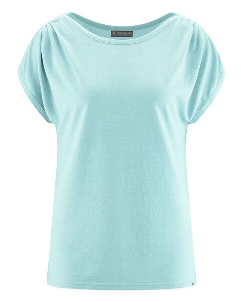 HempAge Ärmelloses Damen-Shirt mit U-Boot Halsausschnitt Hanf/Biobaumwolle von HempAge