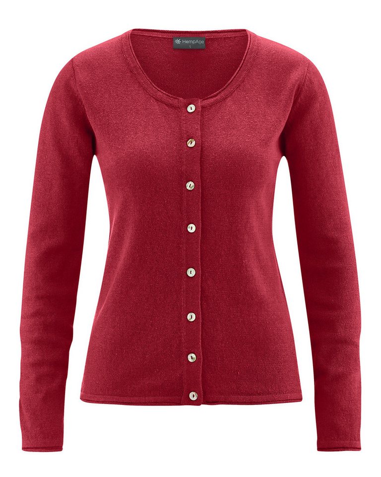 HempAge Cardigan Gestrickter Cardigan recycled Hanf/Biobaumwolle Damen Normal Fit von HempAge