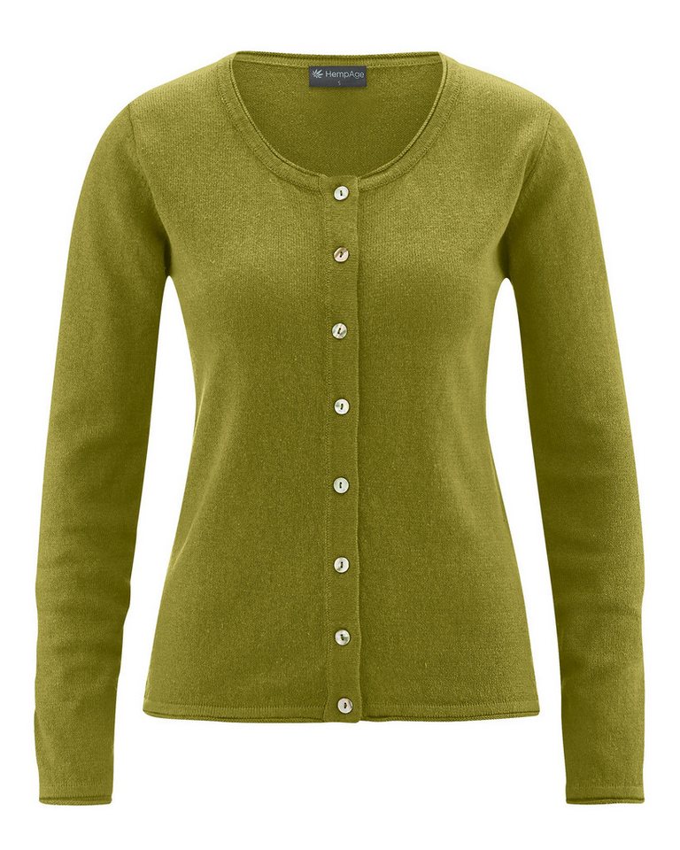 HempAge Cardigan Gestrickter Cardigan recycled Hanf/Biobaumwolle Damen Normal Fit von HempAge