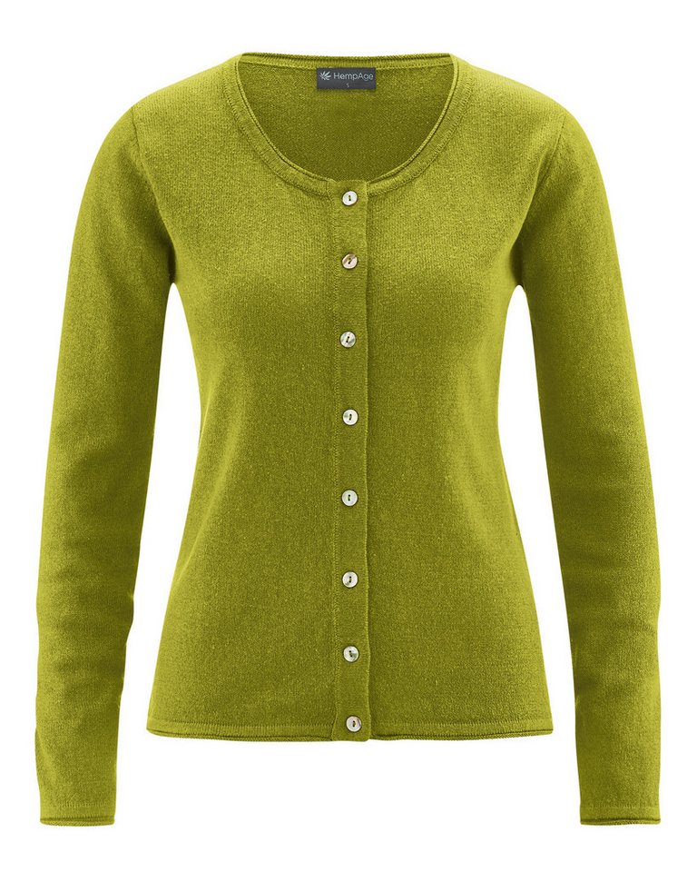 HempAge Cardigan Gestrickter Cardigan recycled Hanf/Biobaumwolle Damen Normal Fit von HempAge