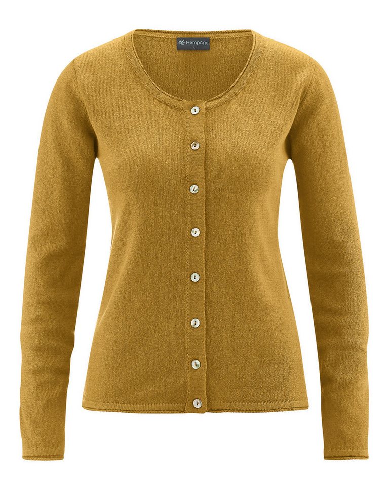 HempAge Cardigan Gestrickter Cardigan recycled Hanf/Biobaumwolle Damen Normal Fit von HempAge