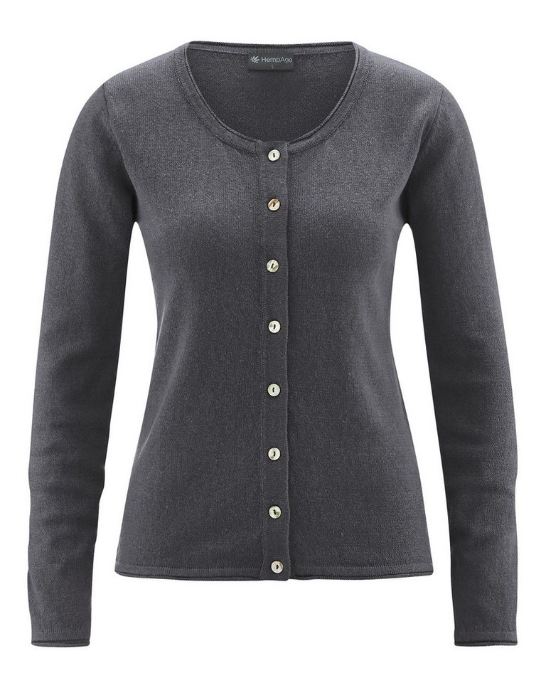 HempAge Cardigan Gestrickter Cardigan recycled Hanf/Biobaumwolle Damen Normal Fit von HempAge